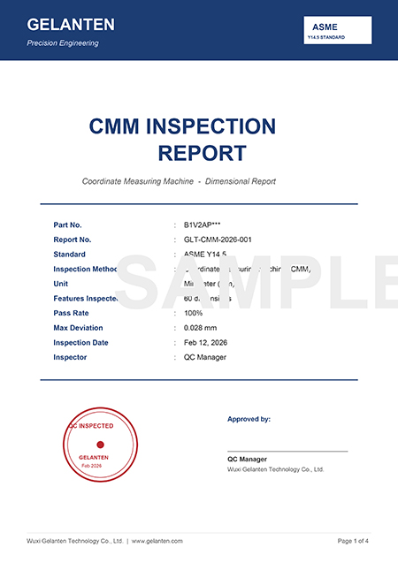 CMM Inspection Report